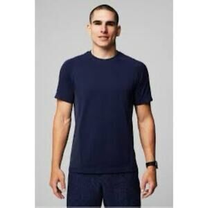 Fabletics Navy Short Sleeve Tee